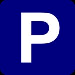 parking, sign, blue
