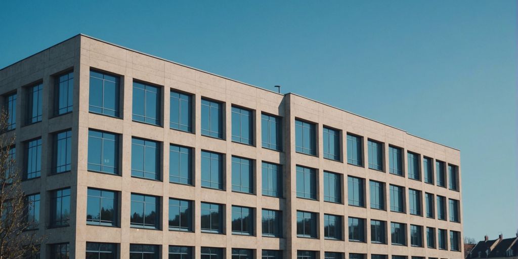 Jugendamt Frankenthal building under a clear blue sky, representing trust, transparency, and community support services.